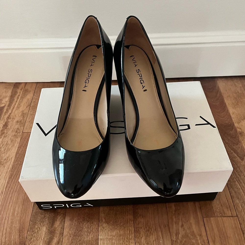 Via Spiga Pamina Patent Leather Wedge